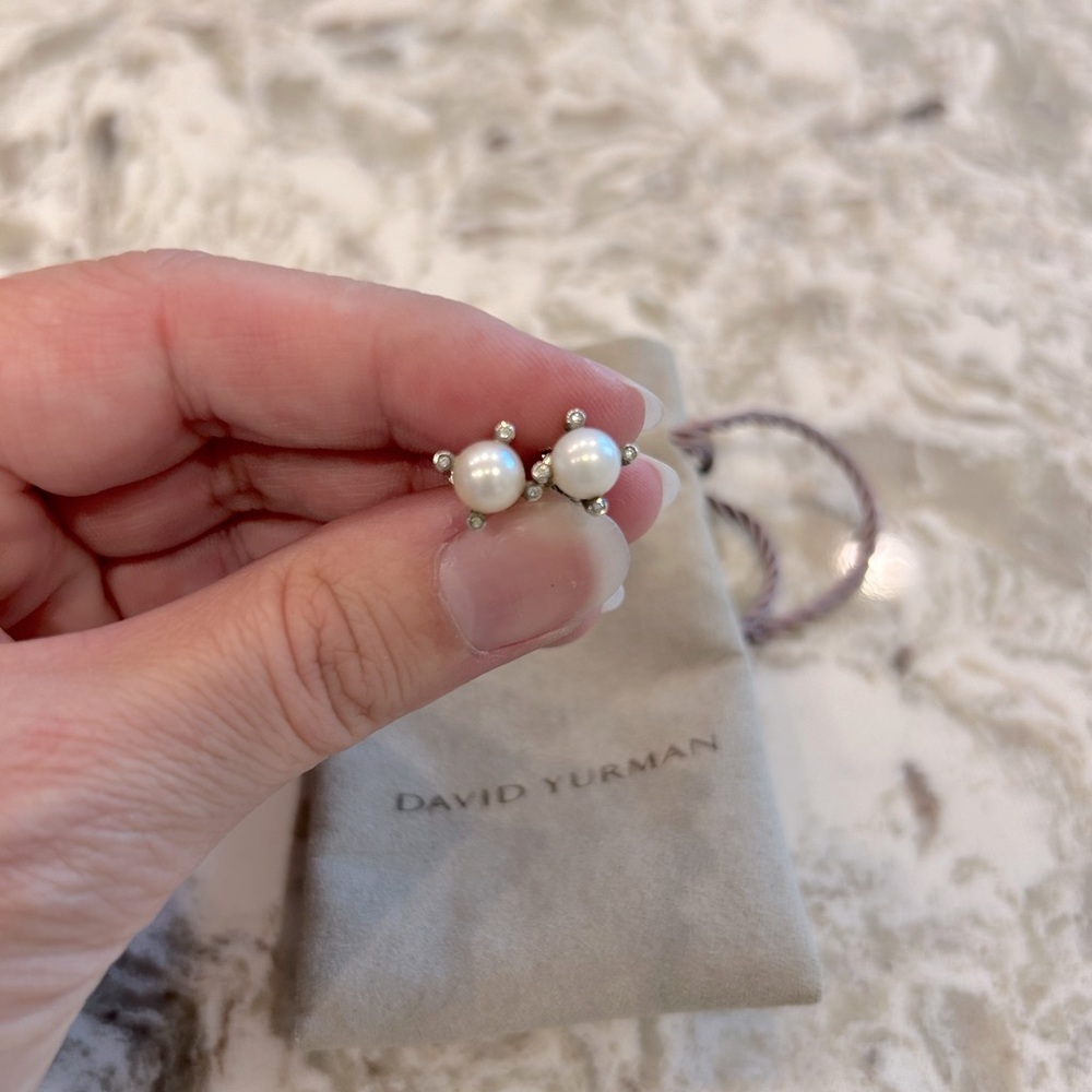 David Yurman Pearl Studs